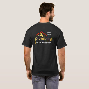 Camiseta Toque de vazamento da canalização Dourada criativa
