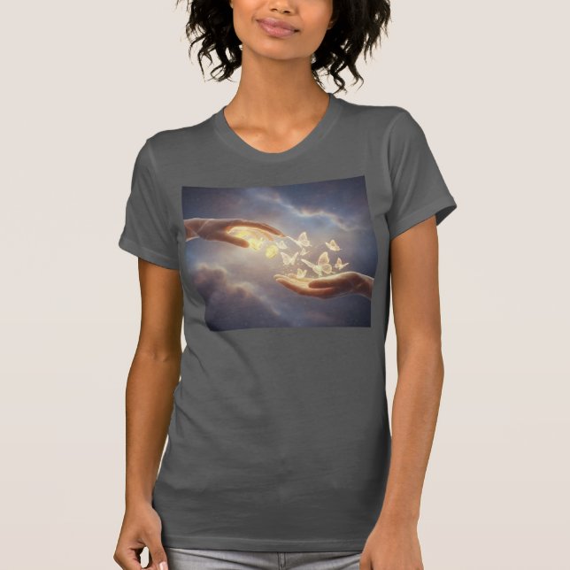 Camiseta Toque Divino — Transformação Dourada (Frente)