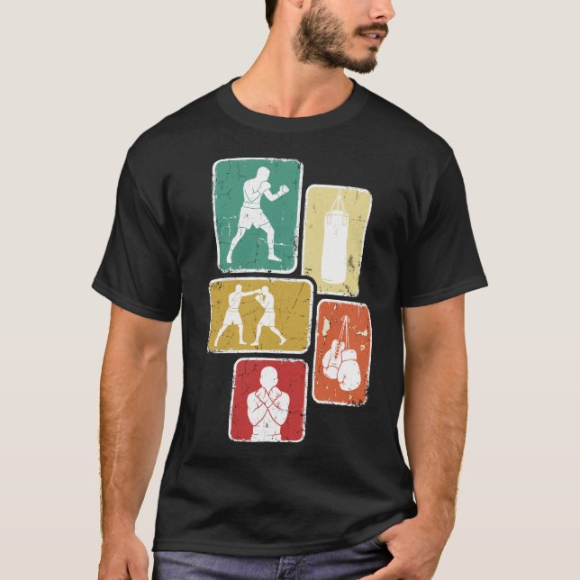 Camiseta Toque em Mim E Sua Primeira Lição de Boxe É Grátis (Frente)