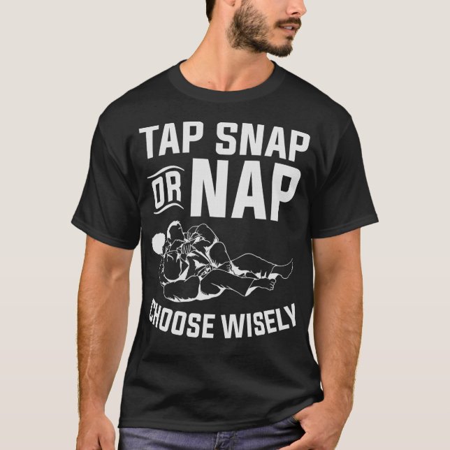 Camiseta Toque Em Snap Ou Nap Escolha Sabidamente Jiu Jitsu (Frente)