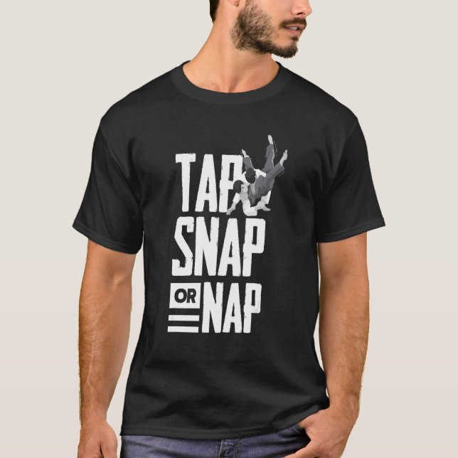 Camiseta Toque Em Snap Ou Nap Funny Jiu Jitsu (Frente)