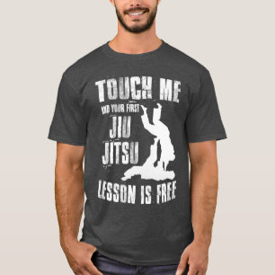 Camiseta Toque-Me Primeiro Jiu Jitsu Lesson É Libertado Ji