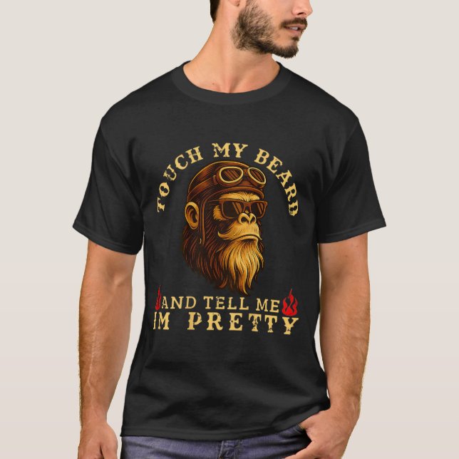 Camiseta Toque Minha Barba E Me Diga Que Eu Sou Macaco Boni (Frente)