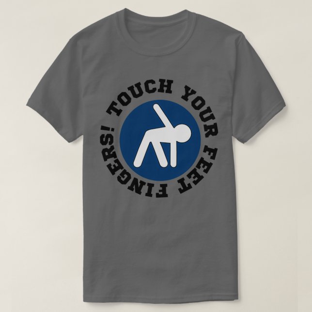 Camiseta Toque os dedos dos pés v1 (Frente do Design)