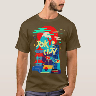 Camiseta Tóquio City Flat, Design do Japão Fuji Mountain