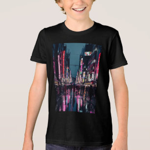 Camiseta Tóquio de pop-Arte - Paisagem Neon com Bold Urban 