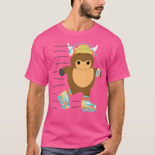 Camiseta Tóquio Derby de Patins Engraçado Touro Patinação