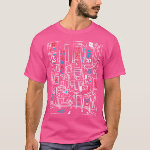 Camiseta Tóquio Japão Cyberpunk Vaporwave Retro