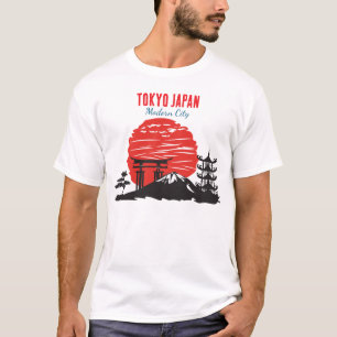 Camiseta Tóquio Japão – Design de Tipografia de Cidade Mode