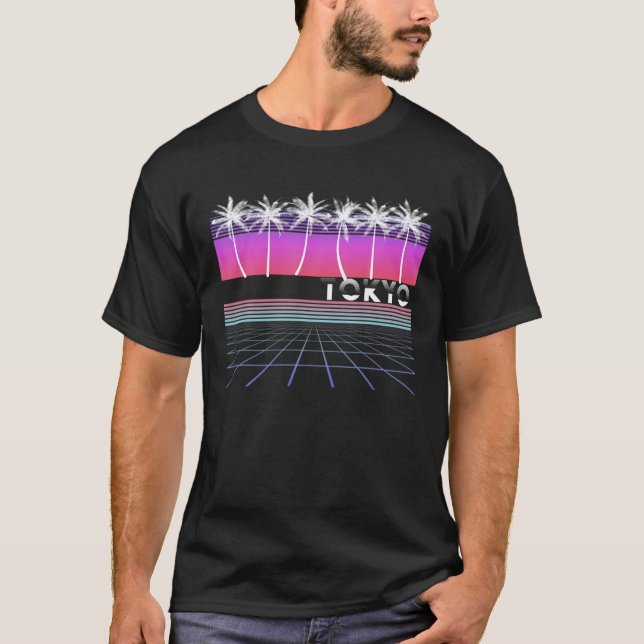 Camiseta Tóquio Japão Praia Estética Vaporwave Do 90, Pa (Frente)