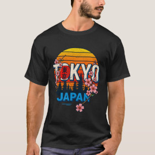 Camiseta Tóquio Japão Texto com Caligrafia Sakura Flores S