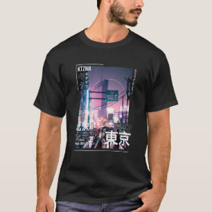 Camiseta Tóquio Japonês Cyberpunk Art Streetwear Retro Grap