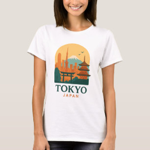 Camiseta Tóquio Minimalista Viagem pelo Japão Moderno