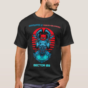 Camiseta Tóquio Recarregada – Samurai Geisha Cyberpunk Japã