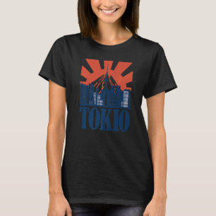 Camiseta Tóquio Skyline Japão Japonês Lembrança Vintage Ret