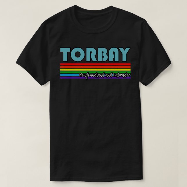Camiseta Torbay Newfound e Labrador Pride Torbay LGB (Frente do Design)