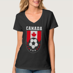 Camiseta Torcedor de Futebol da Bandeira do Canadá