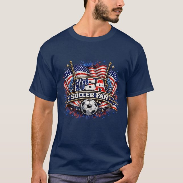 Camiseta TORCEDOR DE FUTEBOL DOS EUA | Americano  (Frente)