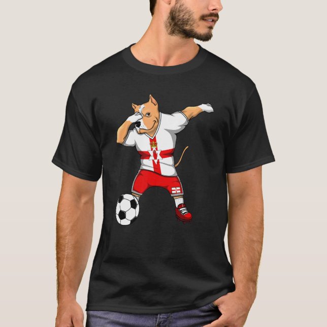 Camiseta Torcendo Pitbull Fãs de Futebol da Irlanda do Nort (Frente)