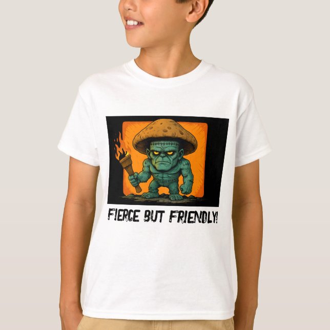 Camiseta Torch & Temper – Design do Monstro Cogumelo (Frente)