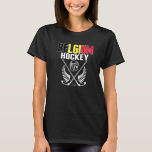 Camiseta Torcida Belga de Hóquei no Gelo Orgulhosa Seleção 
