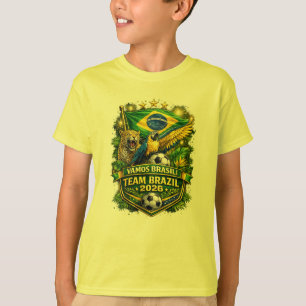 Camiseta Torcida Brasil 2026 Fã de Futebol Jaguar & Arara