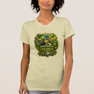Camiseta Torcida Brasil 2026 Fã de Futebol Jaguar & Arara