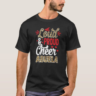 Camiseta Torcida da Vovó Maior Fã Estampa de Leopardo e Pom
