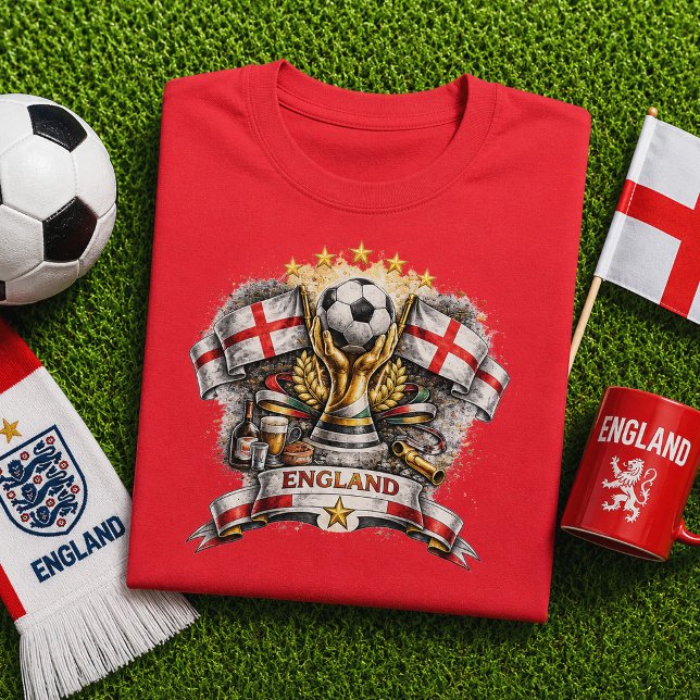 Camiseta Torcida de Futebol da Inglaterra St George Copa do (Criador carregado)