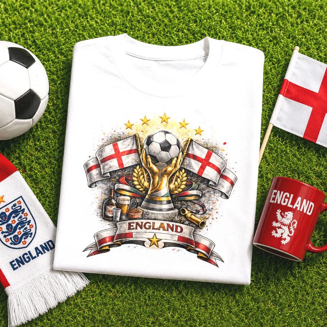 Camiseta Torcida de Futebol da Inglaterra St George Copa do (Criador carregado)