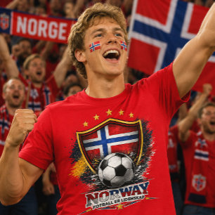 Camiseta Torcida de Futebol da Noruega Copa do Mundo de Fut