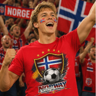 Camiseta Torcida de Futebol da Noruega Copa do Mundo de Fut