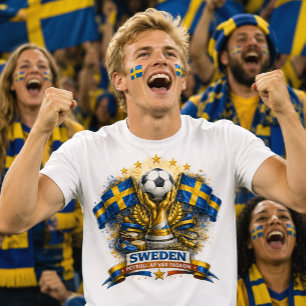 Camiseta Torcida de Futebol da Suécia Copa do Mundo de Fute
