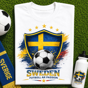 Camiseta Torcida de Futebol da Suécia Copa do Mundo de Fute