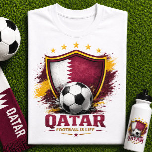 Camiseta Torcida de Futebol do Catar Fã de Futebol Copa do 