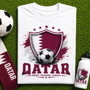 Camiseta Torcida de Futebol do Catar Fã de Futebol Copa do