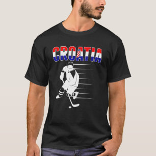 Camiseta Torcida de Hóquei no Gelo da Croácia Orgulhosa Equ
