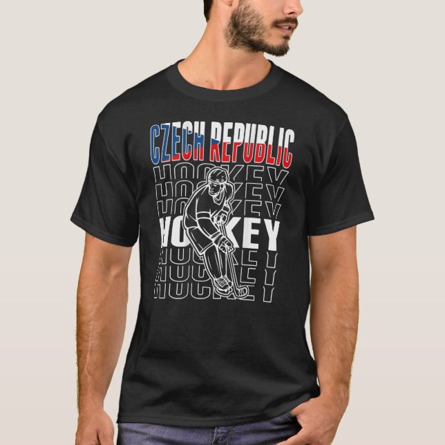 Camiseta Torcida de Hóquei no Gelo da República Tcheca  Sel (Frente)