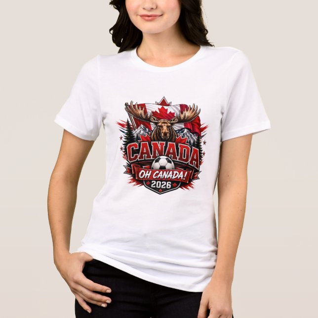 Camiseta Torcida do Canadá Oh Canadá 2026 Futebol  (Frente)