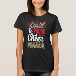 Camiseta Torcida Nana Maior Fã Estampa de Leopardo e Pom Po