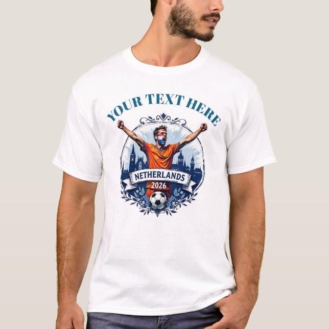 Camiseta Torcida personalizada da seleção de futebol da Hol (Frente)
