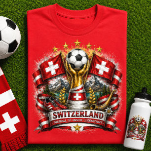 Camiseta Torcida Suíça Futebol Suíço Copa do Mundo