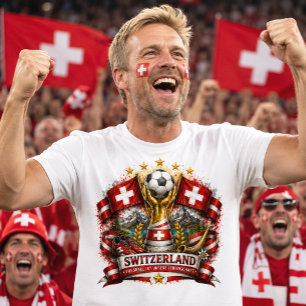 Camiseta Torcida Suíça Futebol Suíço Copa do Mundo