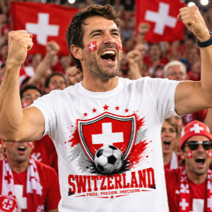Camiseta Torcida Suíça Futebol Suíço Copa do Mundo