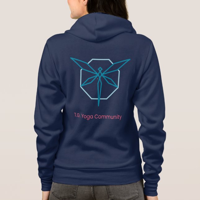 Camiseta Tori G. Yoga Dragonfly Community Zip-Up Hoodie (Verso)