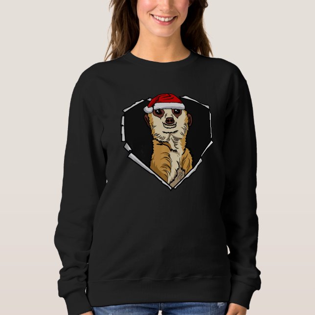 Camiseta Torn Cloth Meerkat Face Com O Buraco De Chapéu De  (Frente)