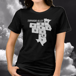 Camiseta Tornado Beco State Map Storm Chaser