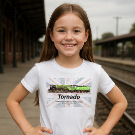 Camiseta Tornado Vintage Comboio a Vapor Comboio Inglês Loc