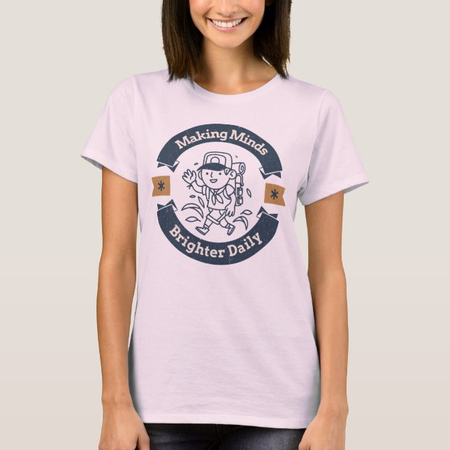Camiseta Tornando Mentes Mais Brilhantes Professor de Sala  (Frente)