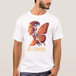 Camiseta Tornando-se Luz – Metamorfose Humana em Design